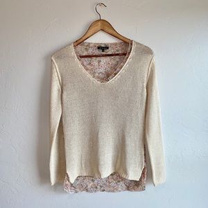 Anthropologie Le Phare Knit Floral Sweater…